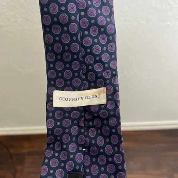 Geoffrey Beene Mens Neck Tie Size OS Blue Purple Business Workwear Formal - Picture 4 of 7